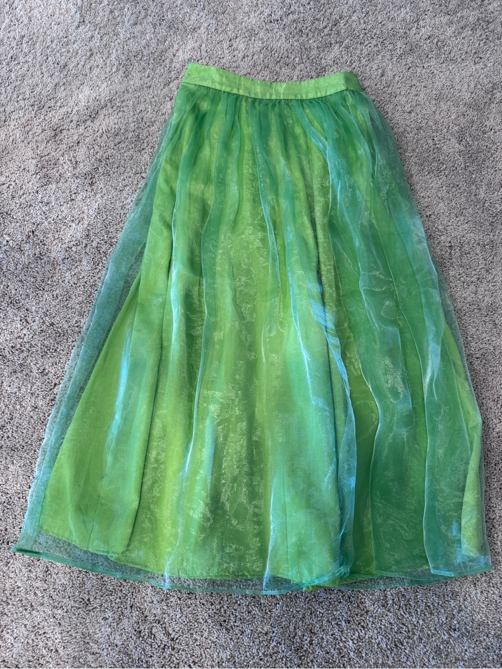 Lime green lehenga skirt